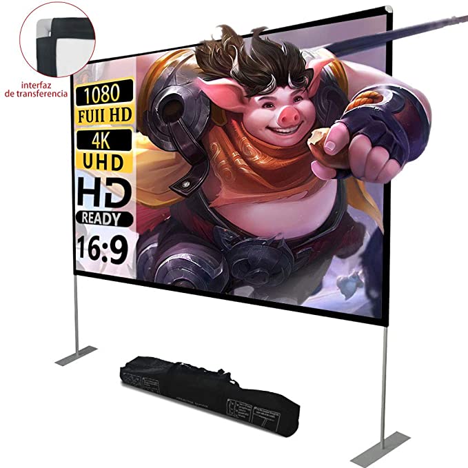 Pantalla de proyector con soporte100